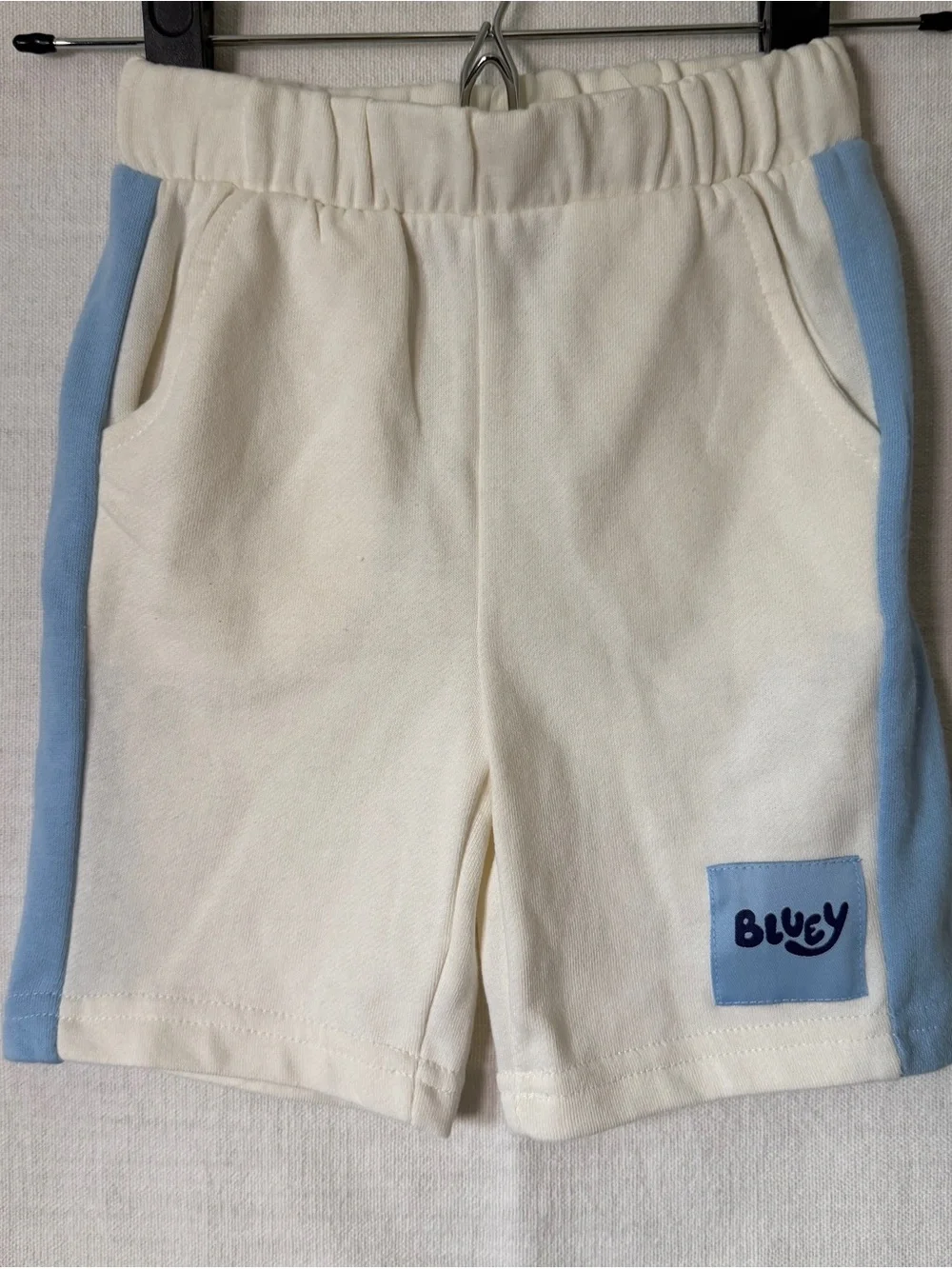 Bluey Kids Two-Piece Shorts Set - Light Blue & White